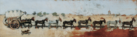 Carro amb vuit mules de tir, Ramon Casas (1889)