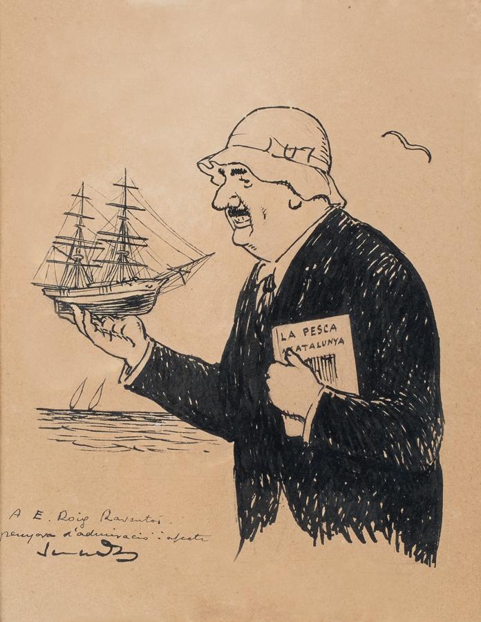 Caricature of Emerencià Roig