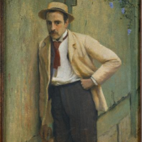 Repte per a fer a casa. Retrat del pintor Ricard Planells. Santiago Rusiñol. 1893-1895