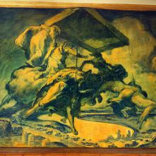 El miracle de Santa Genoveva (1916), de Josep Maria de Sert, que evoca la mobilització dels taxis de París cap al camp de batalla del Marne el 1914 El miracle de Santa Genoveva (1916), de Josep Maria de Sert, que evoca la mobilització dels taxis de París cap al camp de batalla del Marne el 1914