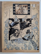 Sense títol. Cap al 1930. Dibuix al llapis de grafit, al llapis de cera, a la tinta xinesa, a l'aquarel·la i al guaix sobre paper. Jacint Bofarull i Foraster (Barcelona, 1903-1977)