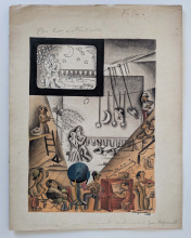 Sense títol. 1933. Dibuix al llapis de grafit, al llapis de cera, a la tinta xinesa, a l'aquarel·la i al guaix sobre paper. Jacint Bofarull i Foraster (Barcelona, 1903-1977)